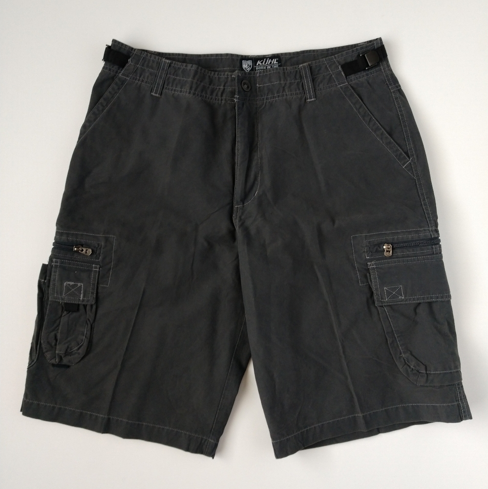 Kuhl Men's Charcoal Outdoor Hiking Cargo Shorts L